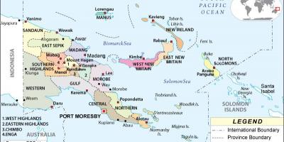 Mapa na papua new guinea provincija