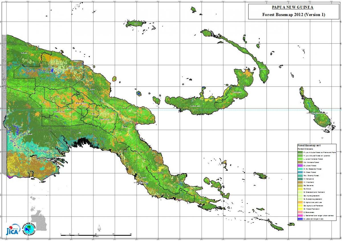mapa na papua new guinea klime